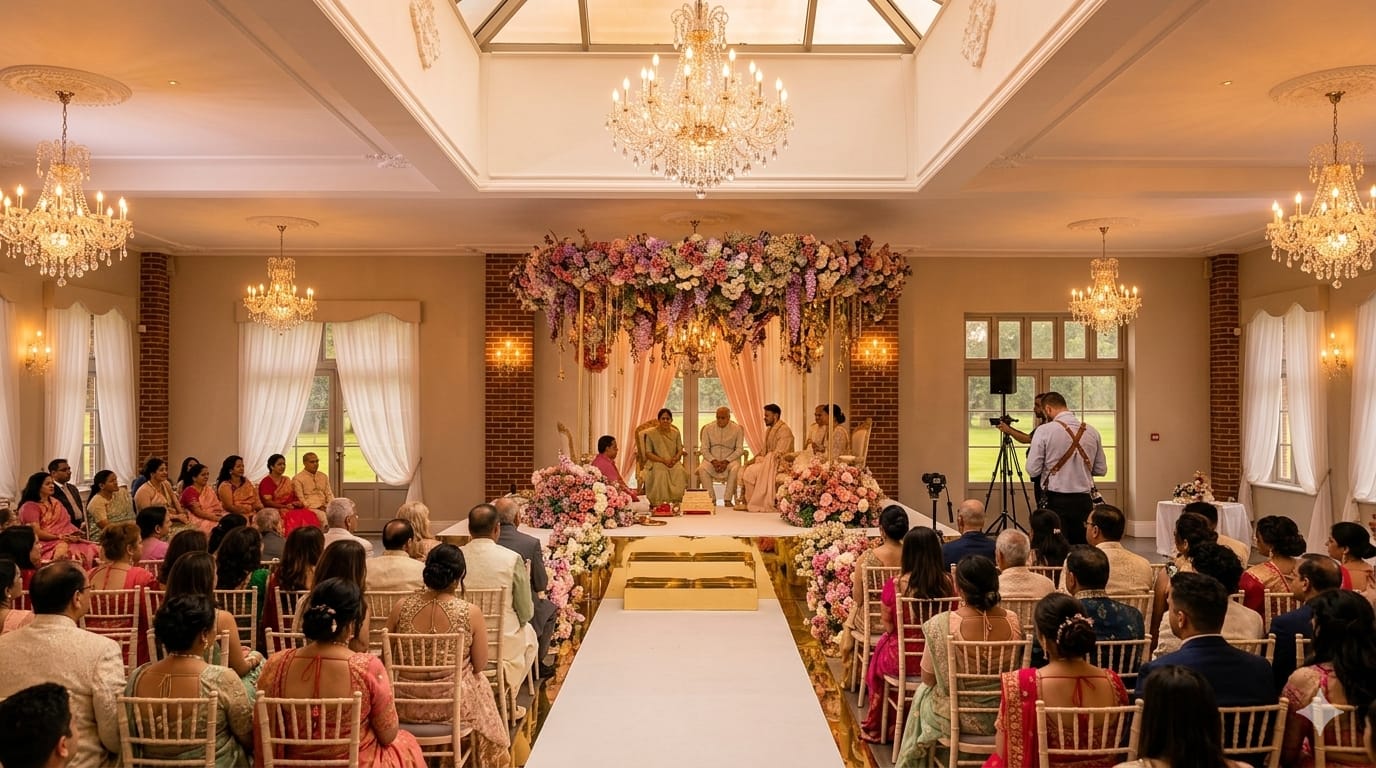 Wedding organizers in Bangalore arranging outdoor lawn lights